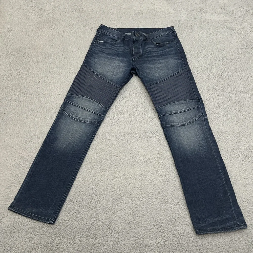 True Religion Jeans Mens 32x32 Blue Denim Rocco Relaxed Skinny Stretch Preppy